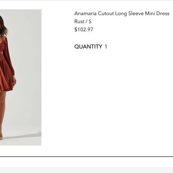 Astr Cutout Long Sleeve Dress NWT - Picture 2 of 6